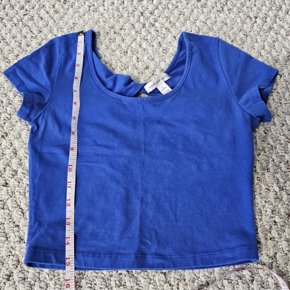 🖤💙 Ambiance Apparel Set of 2 Tee Shirt Crop Tops - Size L - Picture 5 of 12